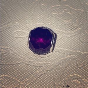 Royal purple geometric facets pandora charm
